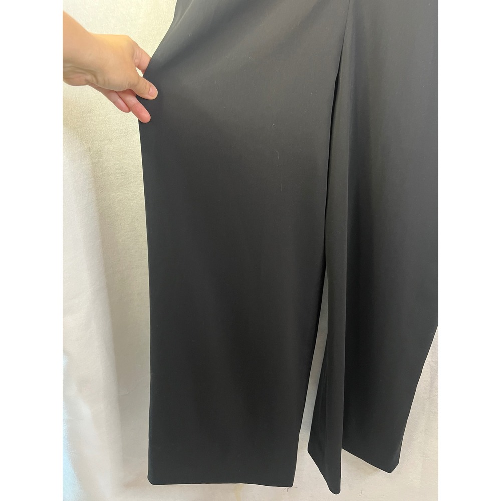 Lauren Ralph Lauren black sleeveless jumpsuit Sz 2 deep v-neckline flowing pants - Picture 7 of 8